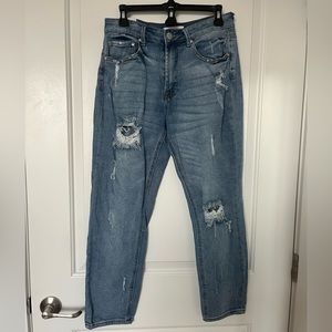 EUC Almost Famous Distressed Medium-Wash Jeans Size 7